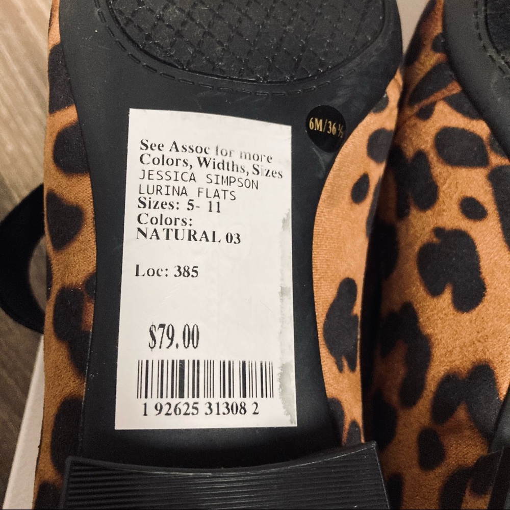 JESSICA SIMPSON | Lurina Leopard Print Flats Sz. 6 - Picture 15 of 16